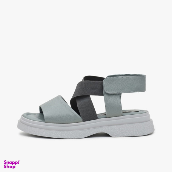 صندل زنانه چرم تهران کد A99T رنگ نقرابی