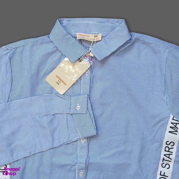 شومیز آستین بلند دخترانه کولزیون مدل راه راه کد 224