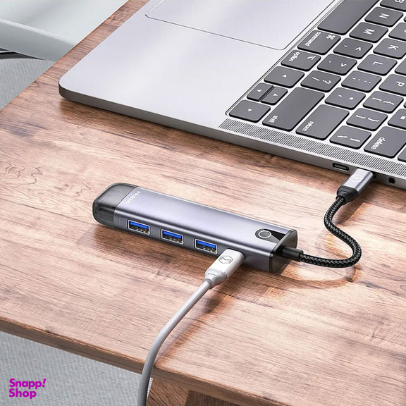 هاب 5 پورت USB-C مک دودو مدل HU-7750 طول 15 سانتی‌ متر