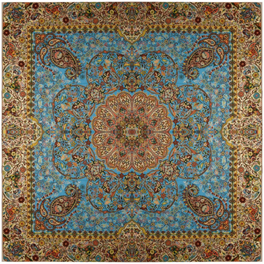 رومیزی ترمه نگین خاتم طرح افشاری کد 2