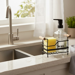 مخزن مایع دستشویی همارا مدل شیشه ای استند دار