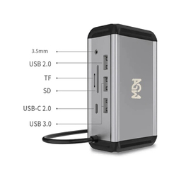 USB هاب 12 پورت Type-C ای جی دبلیو مدل Station