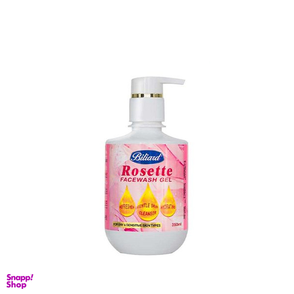 ژل شست و شوی صورت بیلیارد مدل عصاره گل رز حجم 350 میلی لیتر