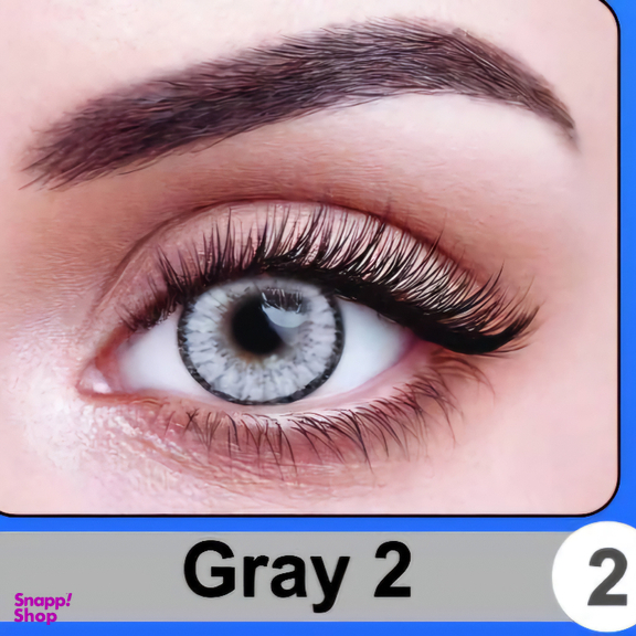 لنز چشم روزانه نیوویژن رنگ طوسی یخی دور مشکی شماره 101 به همراه جالنزی