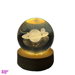 چراغ خواب مدل گوی کریستالی سه بعدی طرح سیاره زحل