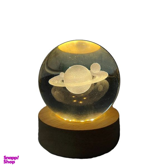 چراغ خواب مدل گوی کریستالی سه بعدی طرح سیاره زحل