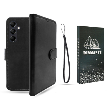 کیف کلاسوری دیامانته مدل Kiif_Bk مناسب گوشی موبایل سامسونگ Galaxy A16 به همراه بند آویز