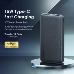 پاوربانک اورایمو مدل Traveler 15 Flash OPB-1200 ظرفیت 20000 میلی‌ آمپر ساعت