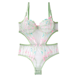 لباس خواب زنانه نوشه پوش مدل بادی توری فنردار کد 907