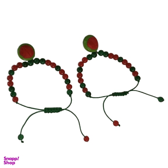 دستبند دخترانه مدل مروارید هندوانه ای کد 31312 بسته 2 عددی