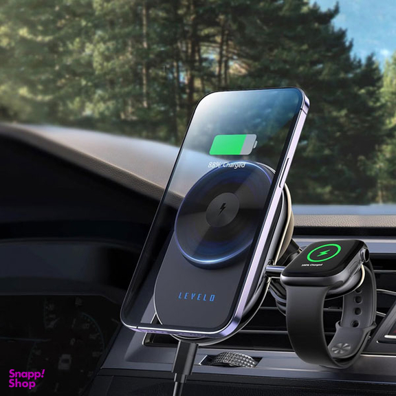 پایه و شارژر فندکی گوشی موبایل لولو مدل Siena 2in1 Wireless Car Charger