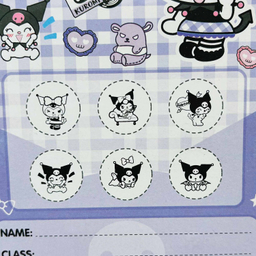 مهر مدل کرومی به همراه برچسب شب تاب بسته 6 عددی