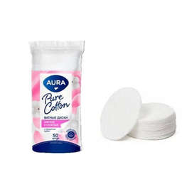 پد پاک کننده آرایش آورا مدل Pure بسته 50 عددی