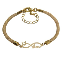 دستبند طلا 18 عیار زنانه پانسی مدل بینهایت و پنجه کد Pns1360