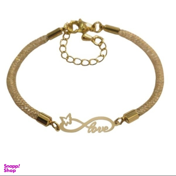 دستبند طلا 18 عیار زنانه پانسی مدل بینهایت و پنجه کد Pns1360