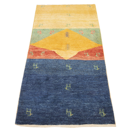 گبه دستباف کناره سی پرشیا کد 129255 سایز 199x90 سانتی‌ متر