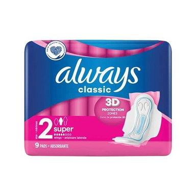 نوار بهداشتی الویز مدل Classic Super سایز 2 بسته 9 عددی