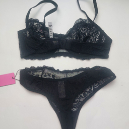 ست شورت و سوتین زنانه برتا کد 2420AB رنگ مشکی
