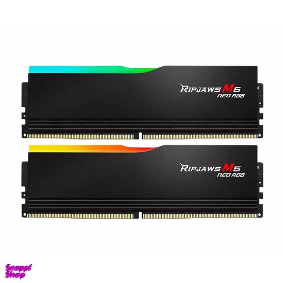 رم دسکتاپ جی اسکیل مدل RIPJAWS M5 NEO RGB DDR5 Dual-Channel 6000MHz CL36 ظرفیت 16 گیگابایت بسته 2 عددی