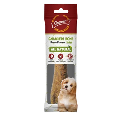 تشویقی سگ گناولرز مدل استخوانی سایز L طعم بیکن وزن 265 گرم