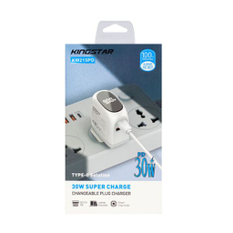 شارژر دیواری 30 وات کینگ استار مدل KW215 PD به همراه کابل USB-C