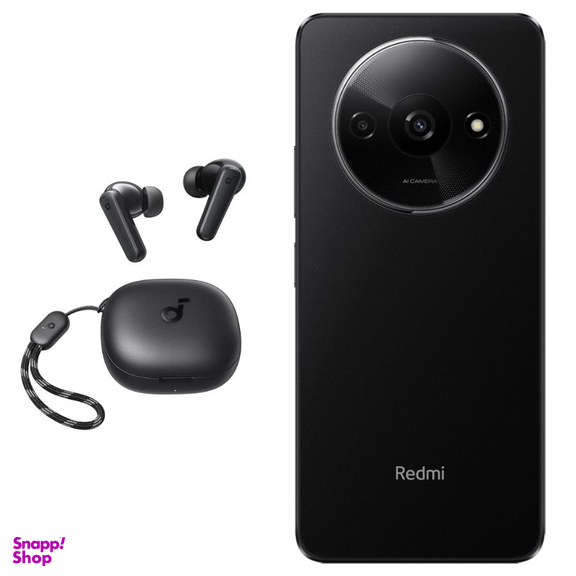 گوشی موبایل شیائومی مدل Redmi A3 دوسیم کارت ظرفیت 128 گیگابایت رم 4 گیگابایت نسخه گلوبال به همراه هندزفری بلوتوثی انکر مدل Soundcore R50i