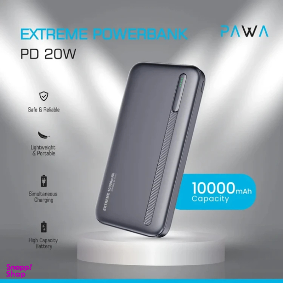 پاوربانک پاوا مدل Extreme PD20W ظرفیت 10000 میلی آمپر ساعت