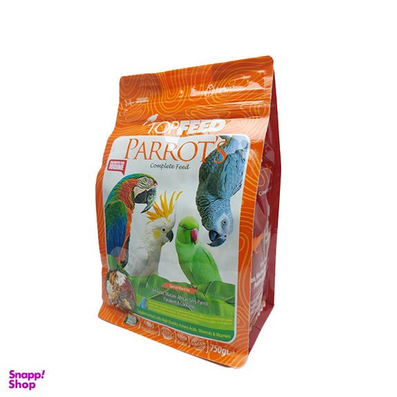 غدا خشک طوطی سانان تاپ فید مدل parrot وزن 750 گرم