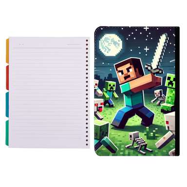 کلاسور طرح بازی minecraft کد 36 به همراه کاغذ کلاسور