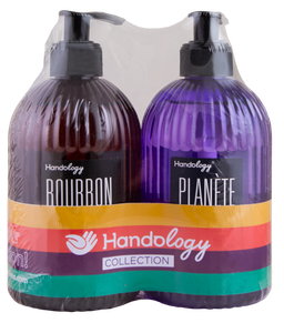 مایع دستشویی هندولوژی مدل planete bourbon حجم 470 میلی لیتر مجموعه 2 عددی
