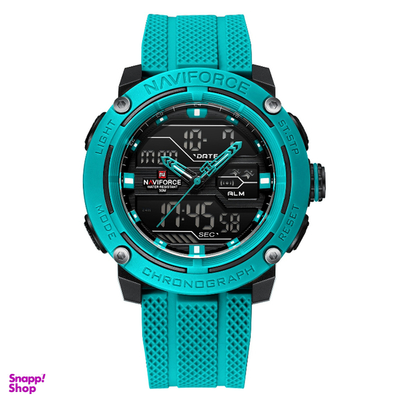 ساعت مچی دیجیتال مردانه نیوی فورس مدل NAVIFORCE 7114 رنگ سبزآبی