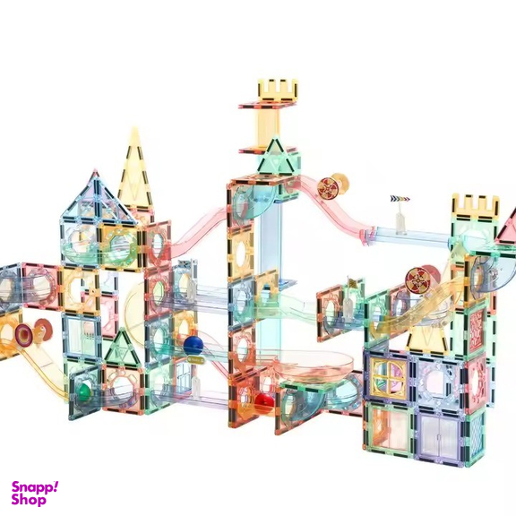 مگنت تایل 208 قطعه کبو مدل لوله ای طرح ماربل