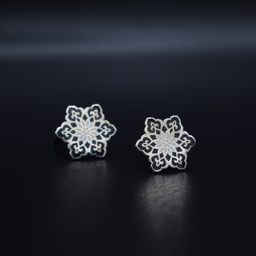 دکمه سردست نقره مردانه مدل همان طرح گل کد CSE02