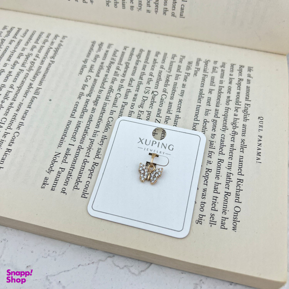آویز گردنبند زنانه ژوپینگ مدل پروانه کد N4635