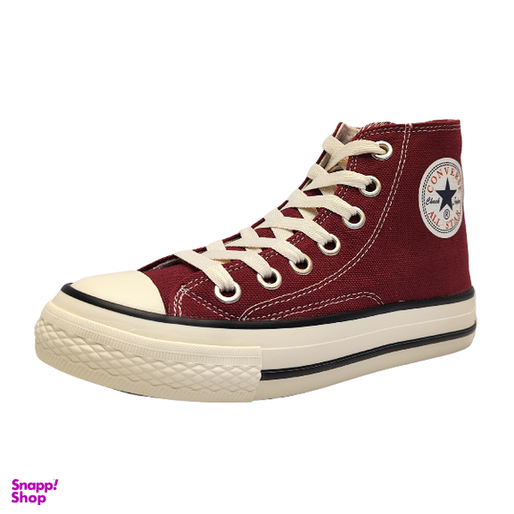 کفش ساقدار طرح کانورس آل استار کد B2515 رنگ زرشکی