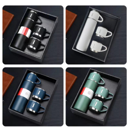 فلاسک مدل کادویی Vacuum Flask Set گنجایش 0.5 لیتر به همراه لیوان