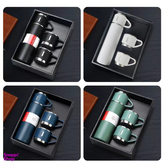 فلاسک مدل کادویی Vacuum Flask Set گنجایش 0.5 لیتر به همراه لیوان
