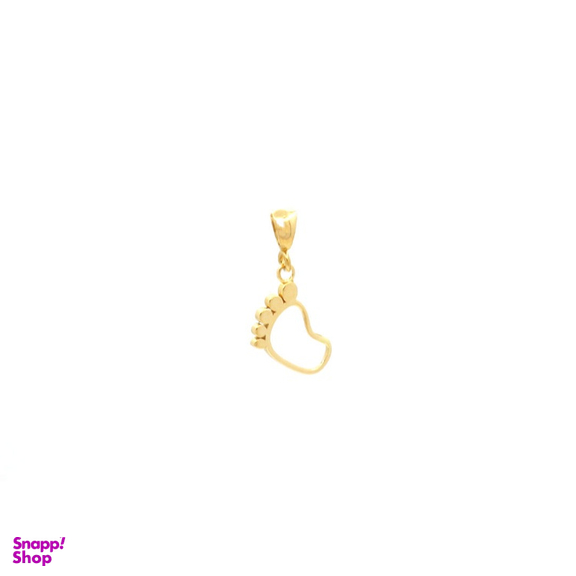 پلاک گردنبند طلا 18 عیار زنانه سی دا مهر مدل پا نوزاد