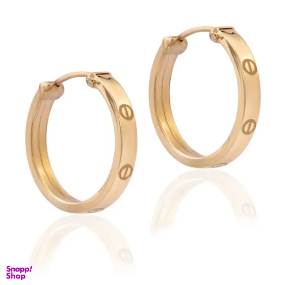 گوشواره طلا 18 عیار زنانه داریم مدل کارتیه کوچک