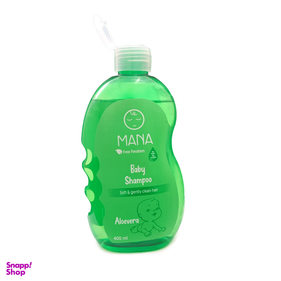 شامپو بچه سر و بدن مانا مدل پروتئین روغن نارگیل و عصاره آلوئه ورا حجم 400 میلی لیتر مجموعه 2 عددی