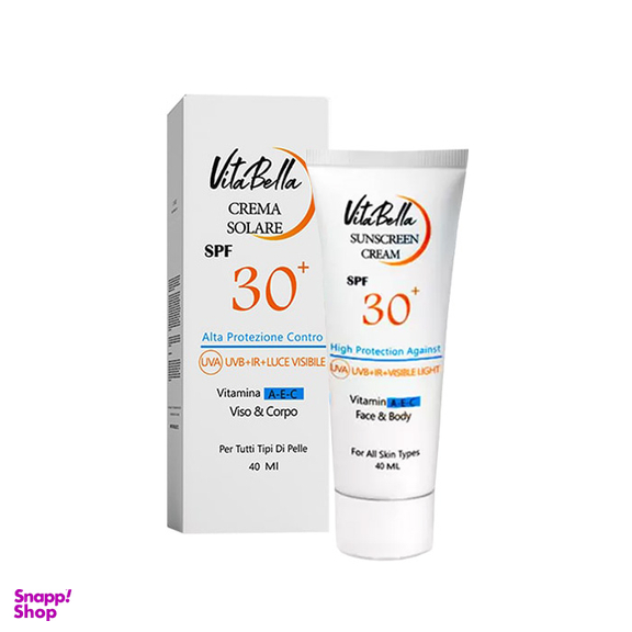 کرم ضد آفتاب بی رنگ ویتابلا مدل +SPF30 حجم 40 میلی لیتر