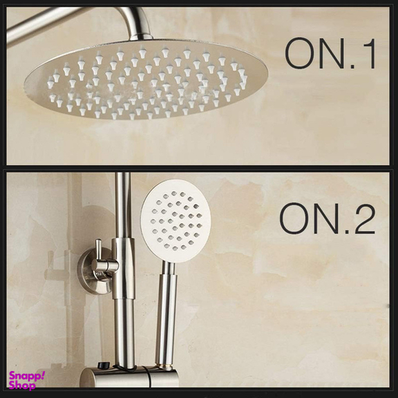 سردوش حمام پاپیروس مدل استیل New-Classic مجموعه دو عددی