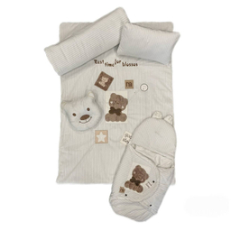 سرویس خواب کودک 5 تکه مادرکر مدل خرس پاپیونی کد 127