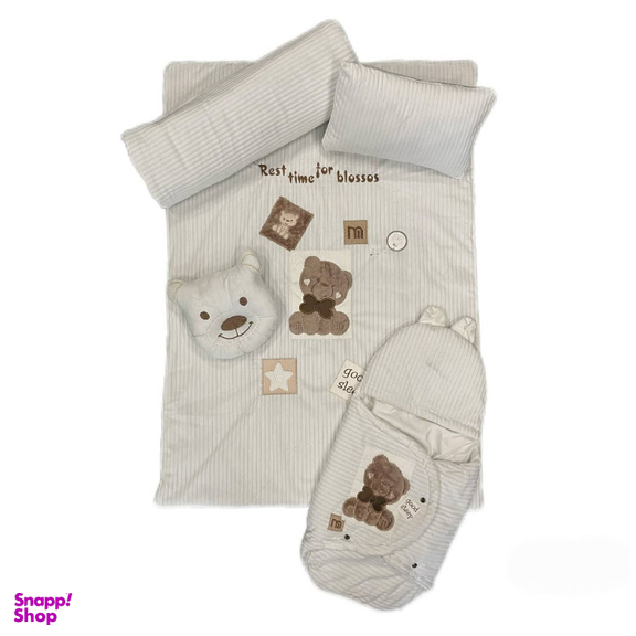 سرویس خواب کودک 5 تکه مادرکر مدل خرس پاپیونی کد 127