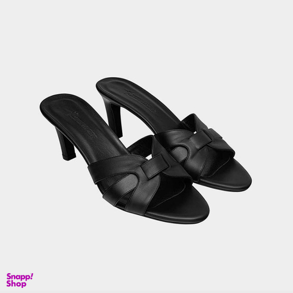 صندل زنانه نوین چرم کد 6707 WS3628 رنگ مشکی
