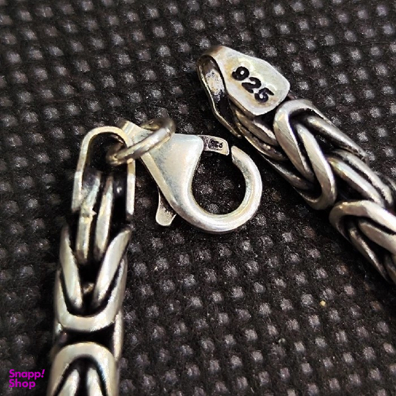 دستبند نقره مردانه گیرا مدل G0184
