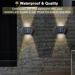 چراغ دیواری خورشیدی مدل دوطرفه پازلی بسته 6 عددی