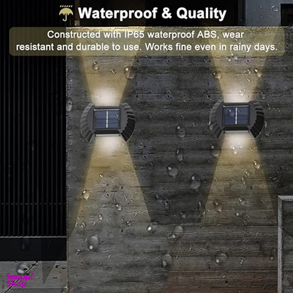 چراغ دیواری خورشیدی مدل دوطرفه پازلی بسته 6 عددی