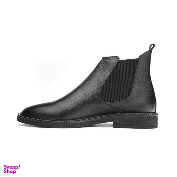 نیم بوت زنانه نوین چرم مدل 1633  WS3648 رنگ مشکی