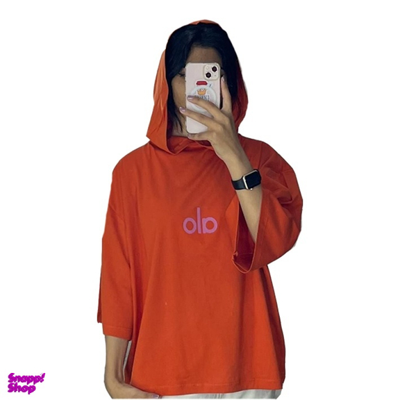 تیشرت زنانه طرح Alo کد TK3 رنگ نارنجی